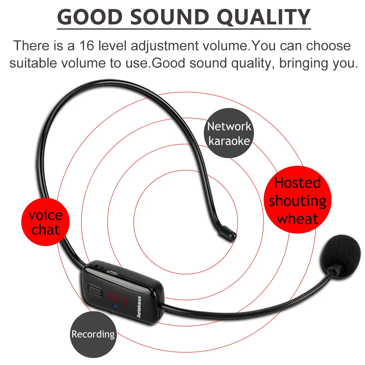 Condensador sem Fio Fone de Ouvido Rádio para Altifalante Guia de Reunião Retekess Conferência Microfone Megafone Ensino 5 Pçs Tr503 - Image 4