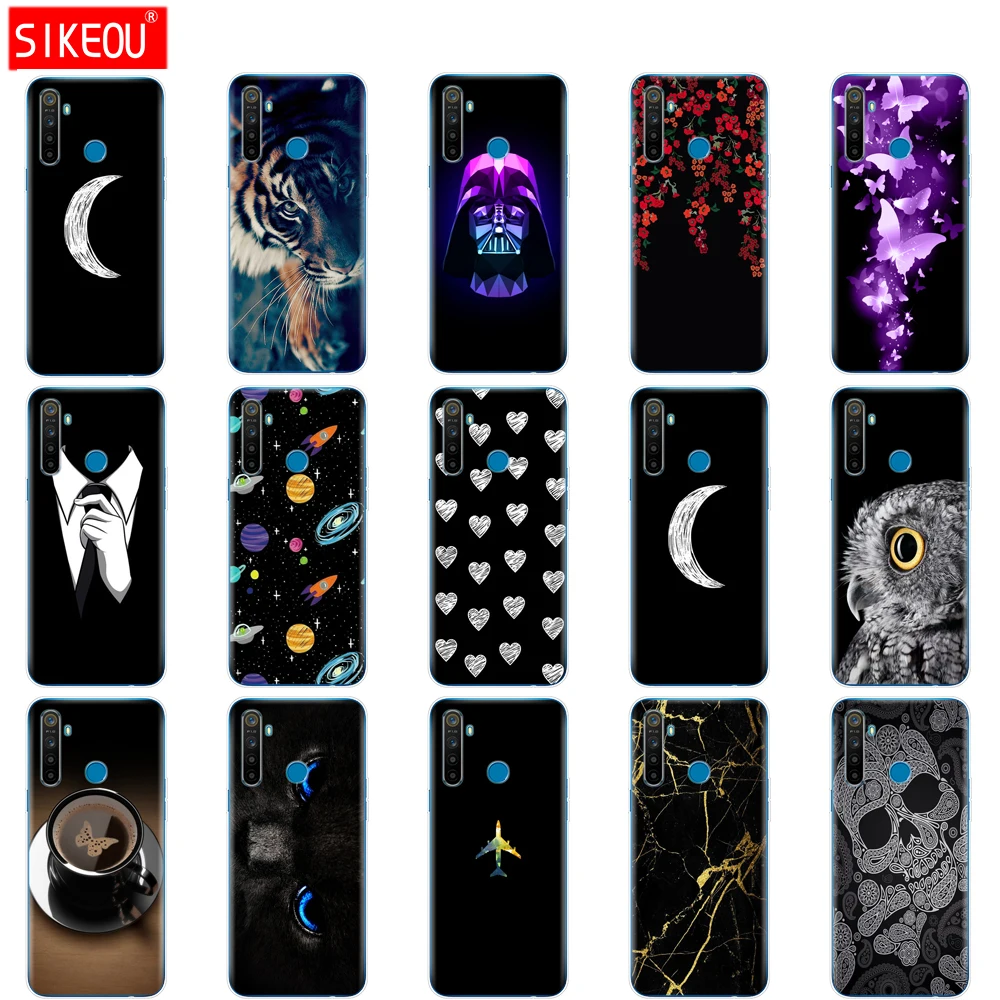Чехол для Realme 5 чехол телефона OPPO Pro RMX1971 Realme5 5Pro задняя крышка из ТПУ с тигровым
