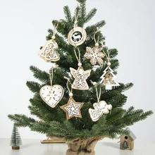 Креативные рождественские деревянные декорации, ремесла, звезда, сердце, лось, ангел, леггинсы с изображением елок, подвесные Подвески, украшения, рождественские вечерние украшения