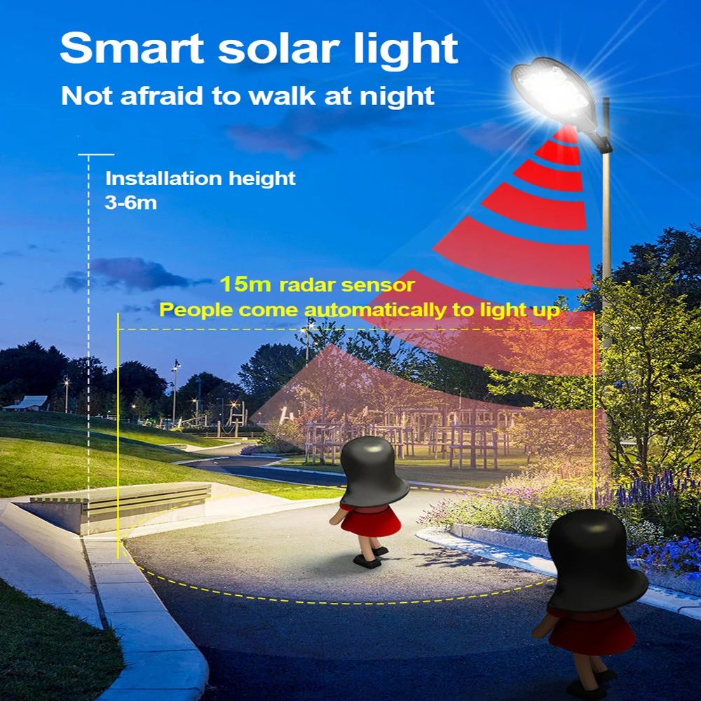 2022 New 3000W Solar Lamp 300COB Outdoor LED Solar Light IP68 Waterproof Remote Control Garden Street Lights with Motion Sensor solar pool lights