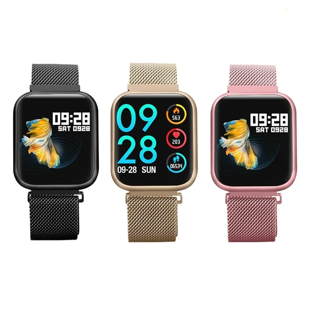 

Smart Watch P80 Smartwatch with IPS Full Touch Screen Heart Rate Blood Pressure Oxygen Fitness Tracker for Man Women