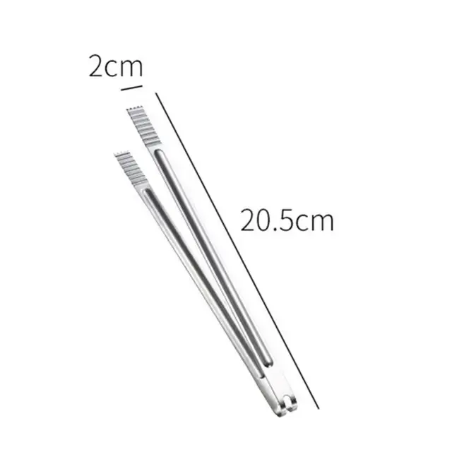 Hordozható Rozsdamentes Acél Konyhai Grillezés Bbq Hús Fogók Saláta Steak Étel Klip - Image 6