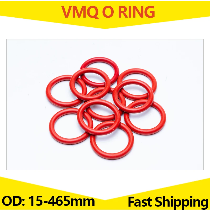 VMQ Silicone O-Ring gaskets 1.9mm Section Select OD from 5mm to 50mm 