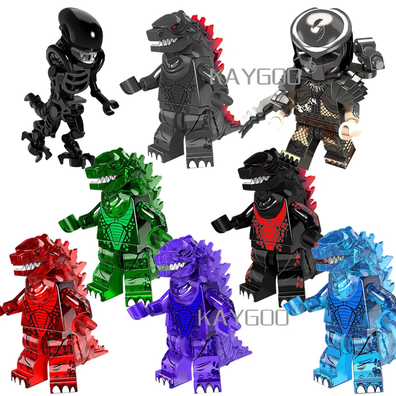 Одноместный legoings строительные блоки супер герой фильм серии Alien против Хищника