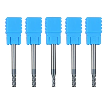

5pcs/set Hard Alloy HRC45 4 Flute Milling Cutter End Mill For Drilling Machine