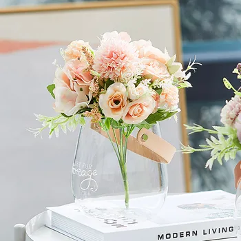 

Nordic Glass Vases Home Flower Arrangement Portable Flower Vase Wedding dining table Decoration Hydroponic Plants living room