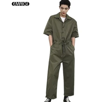

Men Fashion Casual Harem Cargo Pant Tooling Jumpsuit Streetwear Hip Hop Male Women Loose A Piece Overalls Jumpsuit Trousers