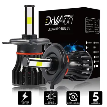 

2X LED Headlight H4 H1 H7 LED Canbus 9005 HB3 9006 HB4 for BMW E90 E60 X5 E70 E87 X3 F25 E53 E93 F20 E53 X6 E71 White Auto Lamp
