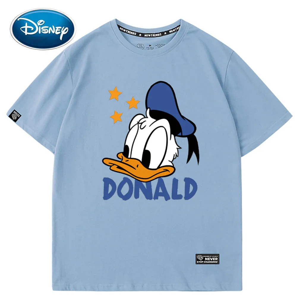 Модная Милая футболка с мультипликационным принтом Дональд Дак Disney стильный