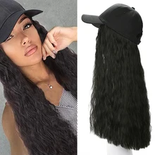 Новая модная женская бейсбольная шляпа парик для волос забавная шапка Повседневная Уличная Хип-Хоп Кепка Snapback gorras