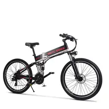 Внедорожный Электрический велосипед 26 дюймов горы EMTB горный велосипед, фара для электровелосипеда в 48V 500W 42 км/ч Складной электрический самокат с сиденьем