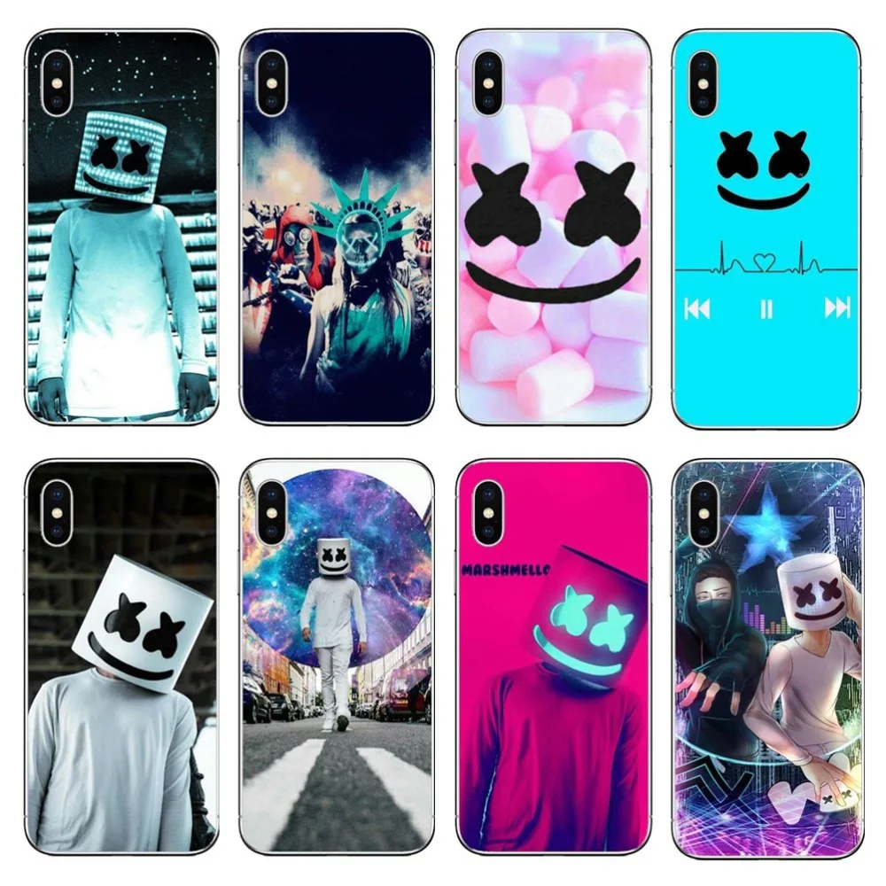 Уникальный дизайн Marshmello высококачественный мягкий чехол для телефона iPhone 8 7 6 6S