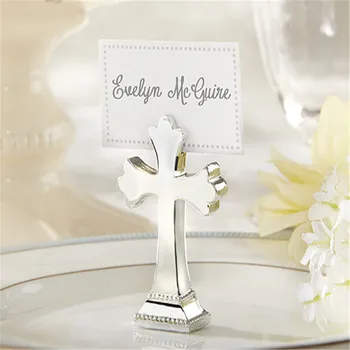 

100pcs Creative Cross Place Card Holder Clip Table Card Seat Clamp Wedding Table Decoration Party Favors Gifts