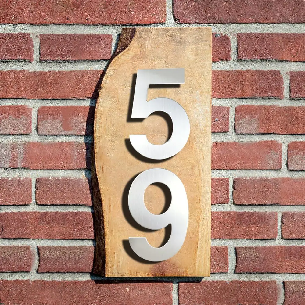 15cm House Number Sign #0-9 Huisnummer Outdoor Silver 6 inch.Door