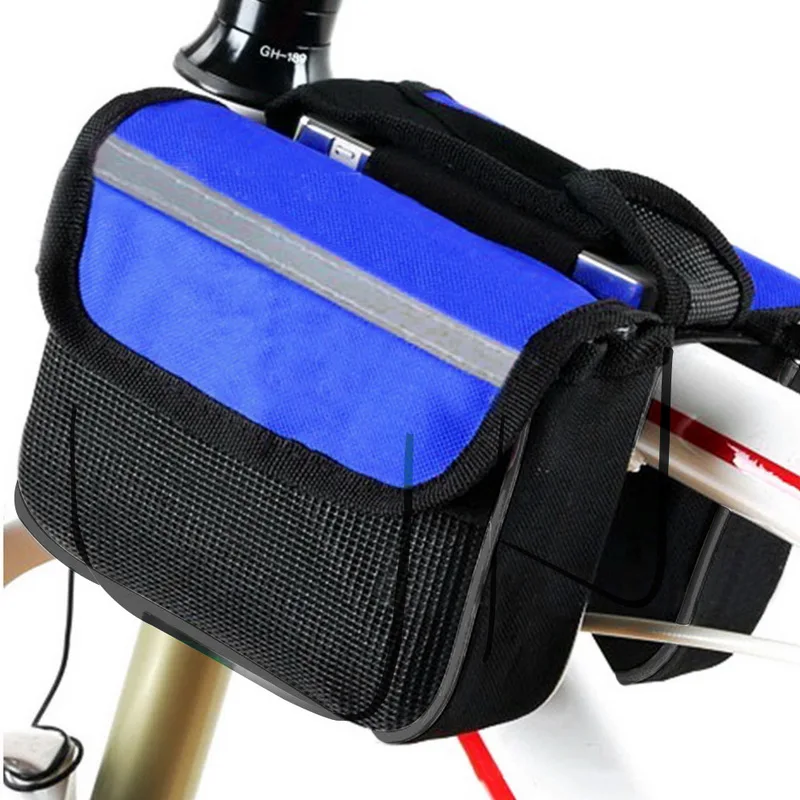 Discount Bicycle Cycling Front Frame Tube Bag Waterproof Front Bags Cell Mobile Phone Case 6inch Phone Holder Bicycle Bike Accessories 20