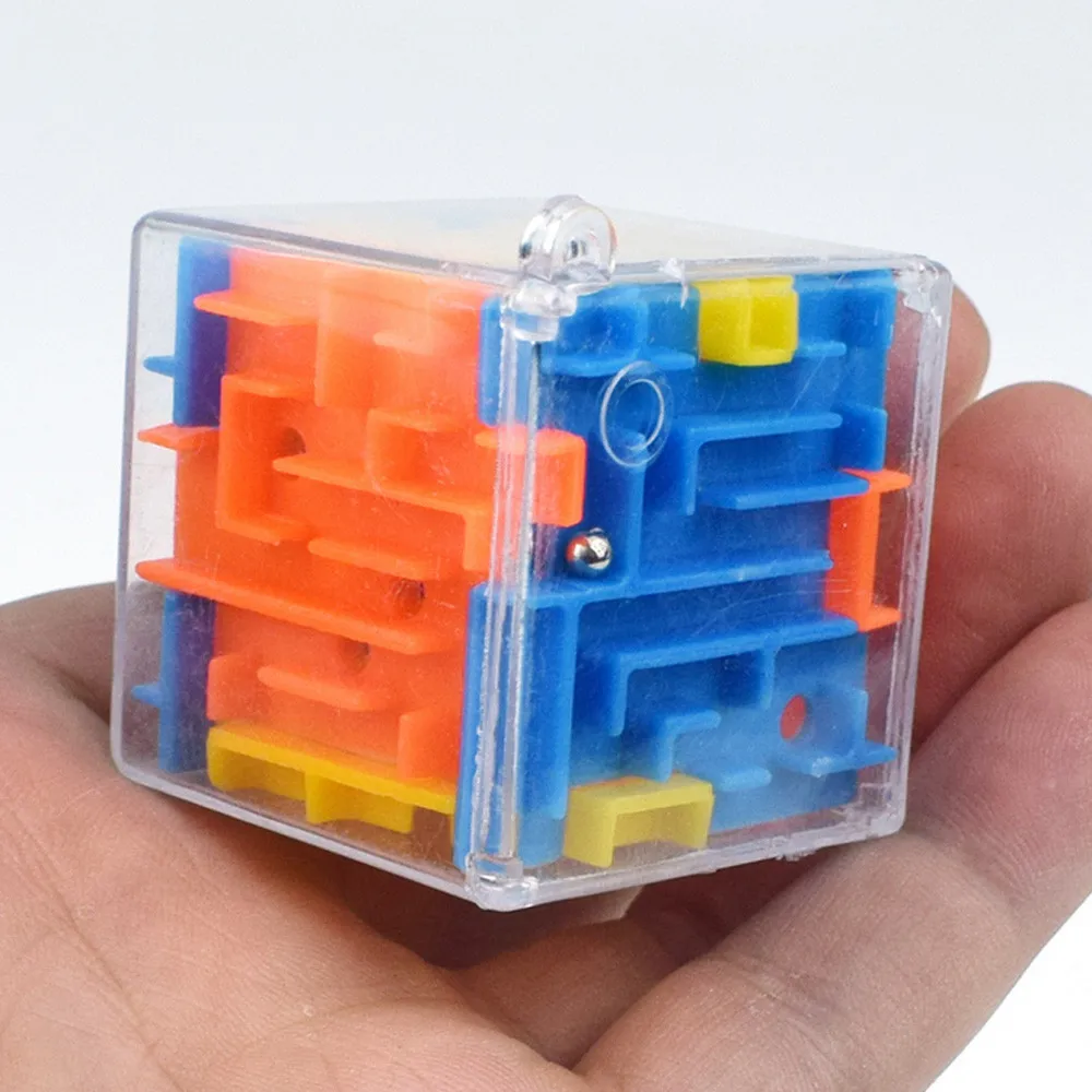 Kid 3D Cube Puzzle Maze Toy Piggy bank Hand Game Box Fun Brain Game Toys EJ