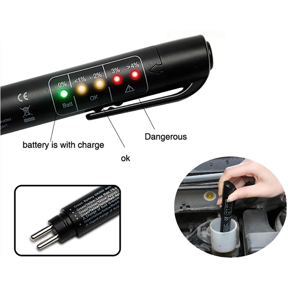 Universal Brake Fluid Tester Accurate Oil Check Pen Car Brake Liquid Digital Tester Vehicle Auto Automotive Testing Tool