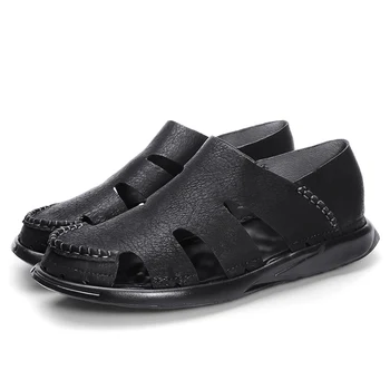 

44 piel large para in slippers comfort plage sandales de shoe sandalias shoes hombre masculina thick mens dress men sandal mens