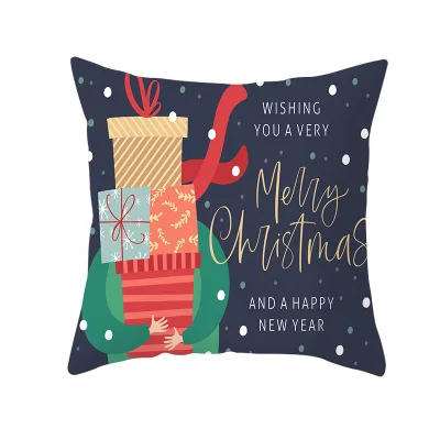 ZENGIA Christmas Throw Pillows Merry Christmas Cushion Covers Decorative Pillows for Sofa Christmas Decorations Home Pillowcase - Цвет: drd314-17