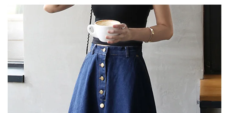 Джинсовая юбка в длинном абзаце, женская джинсовая юбка с высокой талией, тонкая женская джинсовая юбка