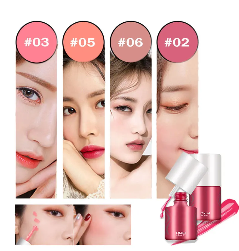 

6 Colors Peach Liquid Lipstick/Blusher Korean Makeup Makeup Lip Tint Dyeing Waterproof Blush Makeup Lip Sense Women Brand NEW