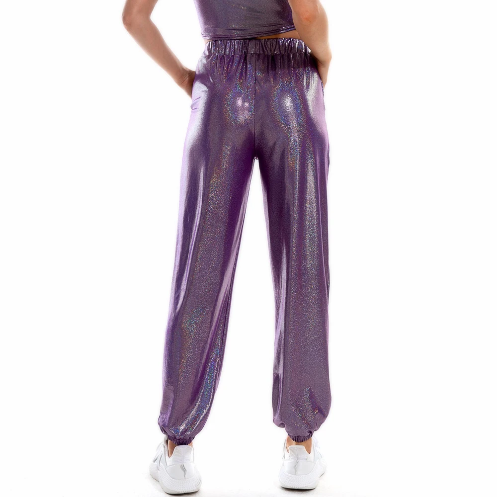 Metallic Jogger Pants Trousers 