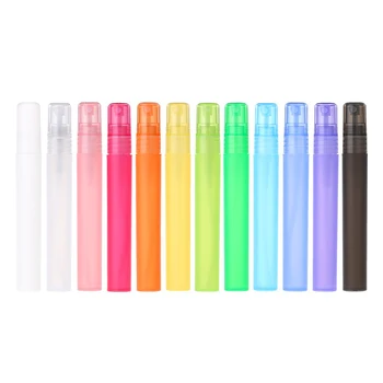 

350Pcs 10ml 1/3oz Spray Bottle Atomizer Perfume Fragrances Scent Vials Frosted Plastic Tube Colorful Empty Refillable for Women