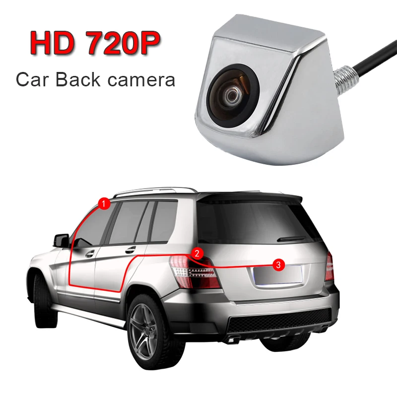 

High Quality cheap Car back camera with supper night vision HD 720P wide angle aloy metal rear swtich sliver and black color
