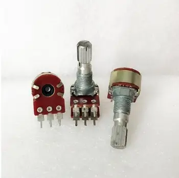 

2pcs/lot RV12 type potentiometer dual channel for computer speakers dual volume potentiometer B10K shaft length 20MM