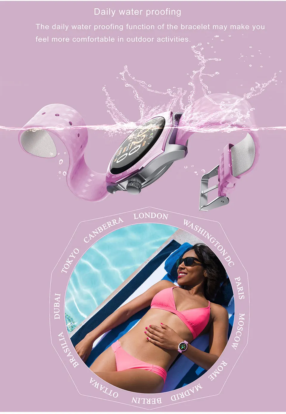 DIGOOR Smart Fitness bracelet blood pressure measurement relogio Heart rate Smart band watch Smart watch women men PK mi band 4 (7)