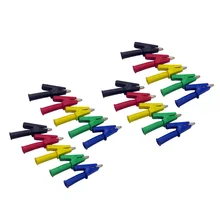 20 шт полная изоляция зажимы аллигатора с 4 мм разъем банана