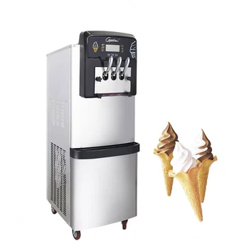 

three-color commercial desktop soft ice cream machine 220V/100vvertical make ice cream intelligent sweetener ice cream maker 1pc