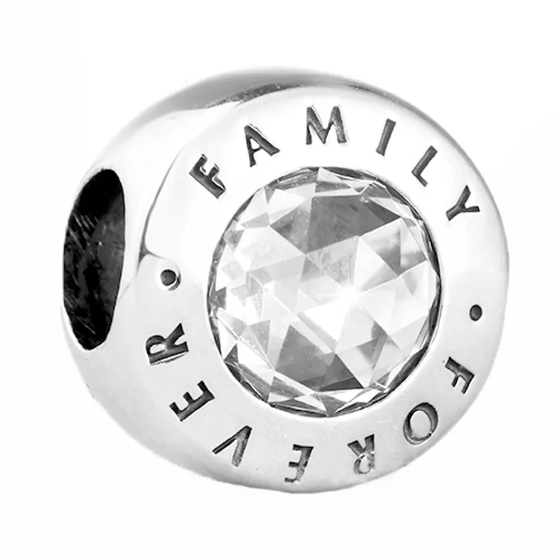 Новинка, бусины из стерлингового серебра 925, очаровательный браслет family& Love Is Forever с кубическим цирконием, подходит для женщин, браслет Pandora, ювелирные изделия DIY