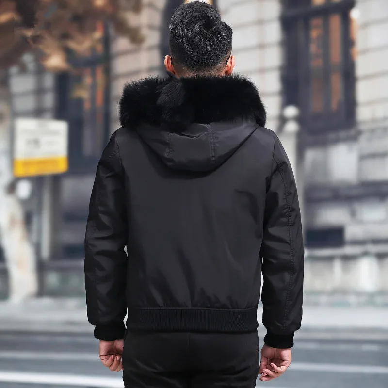 

Men's Winter Jacket Coat Real Rabbit Liner Parka Clothes 2020 Men Fox Fur Collar Wam Jackets L12-6800 MY1654