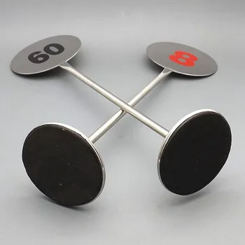 

20pcs Stainless Steel Table Number Stand Desktop Countertop Metal Number Signage Restaurant Table Sign Standing