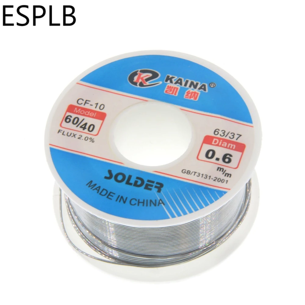 Tin Lead Fine Solder Wire 0.6 mm 60/40 1.2% flux Bobine Tube Rosin Core Soldering un 