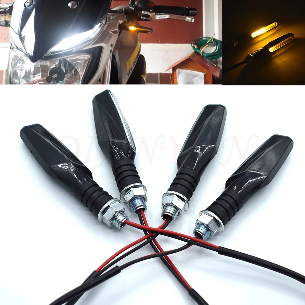 

Universal Motorcycle LED Flexible Flow Steering Signal Indicator Amber Light For Ducati MS4 M900 996 748 ST4 ST3 SPORT 1000 S2R