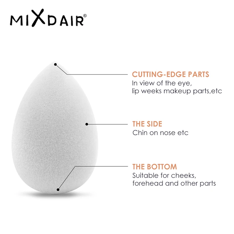 MIXDAIR, Мягкий косметический спонж, основа для макияжа, мягкий сухой влажный спонж, спонж, крем, косметическая пудра, спонж