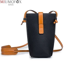 

Genuine Leather Women's Mini Crossbody Messenger Bags Brand Design Fashion Women Shoulder Bags Female Multi-functional Phone Bag