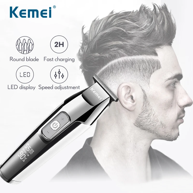 Kemei Usb машинка для стрижки волос Бритва мужчин профессиональная косилка стрижка