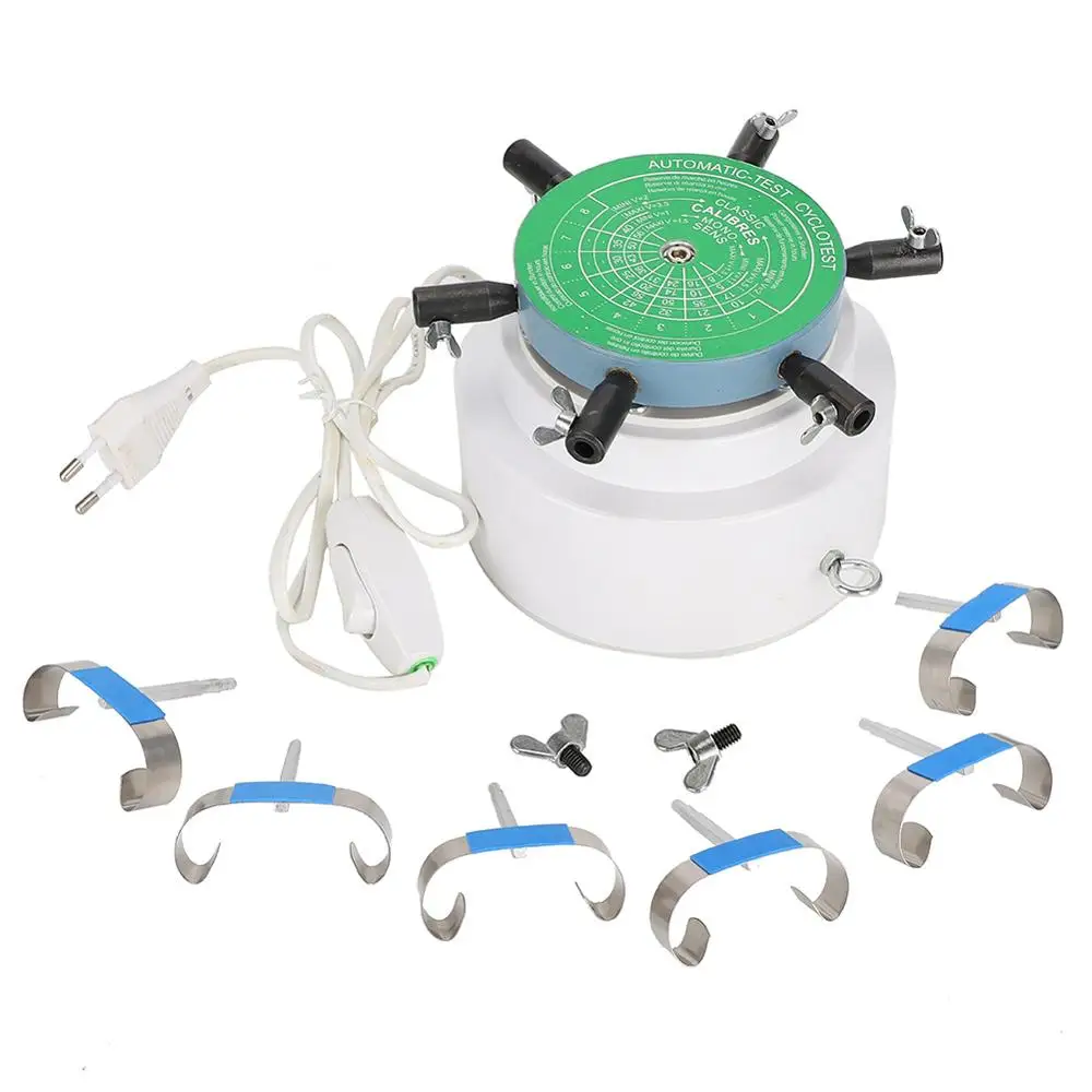 Professional Alloy Mechanical Watch Test Winder Machine Automatic Watches Testing Repairing Tools Hold 6 Watches EU Plug 220V Watch Winder