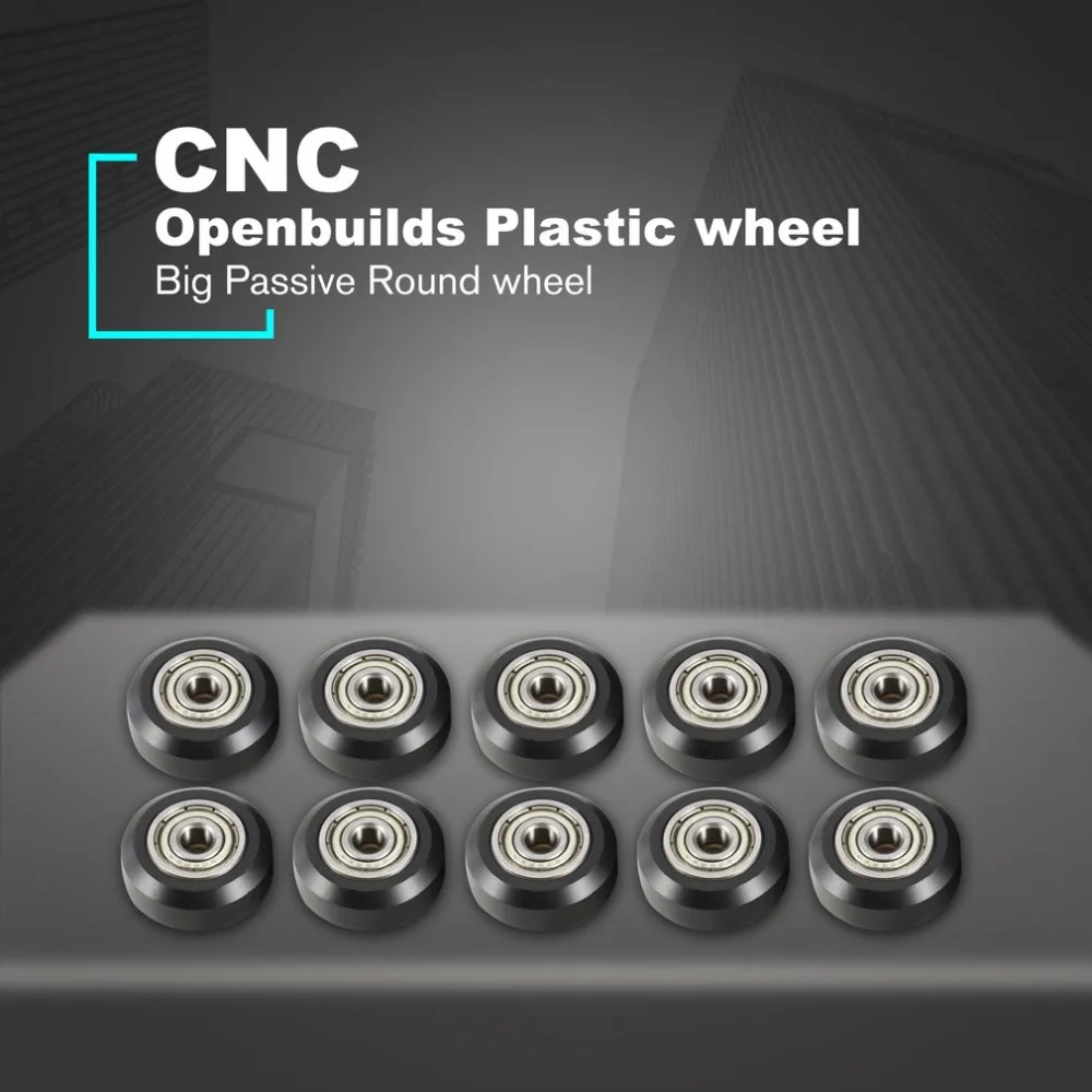 10 шт. CNC Openbuilds пластиковые колеса POM с большим пассивным круглым колесом perlin колеса для V-Slot c-луч части 3d принтера
