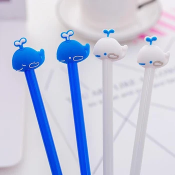 

2pc Creative Cute Cartoon Whale Water Spray Shape Black 0.38mm Gel Pen Signature Pen School Office Supplies Children Stationery