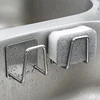 Kitchen Stainless Steel Sink Sponges Holder Self Adhesive Drain Drying Rack Kitchen Wall Hooks Accessories Storage Organizer 1