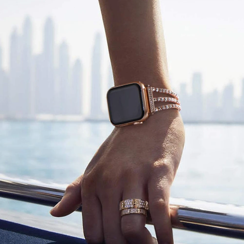 Bling Metal Chain Strap for Apple Watch 