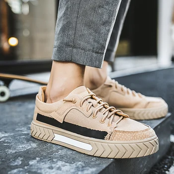 

Men's Fashion Boards Shoes Korean Edition Leisure permeable Student Shoes men Platform sneakers Fashion Lace Up Footwear F4-81