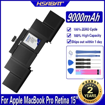

HSABAT 9000mAh Battery for Apple MacBook Retina Pro 15" fits ME665LL/A ME664LL/A A1417 A1398 (2012 Early-2013 Version) Batteries