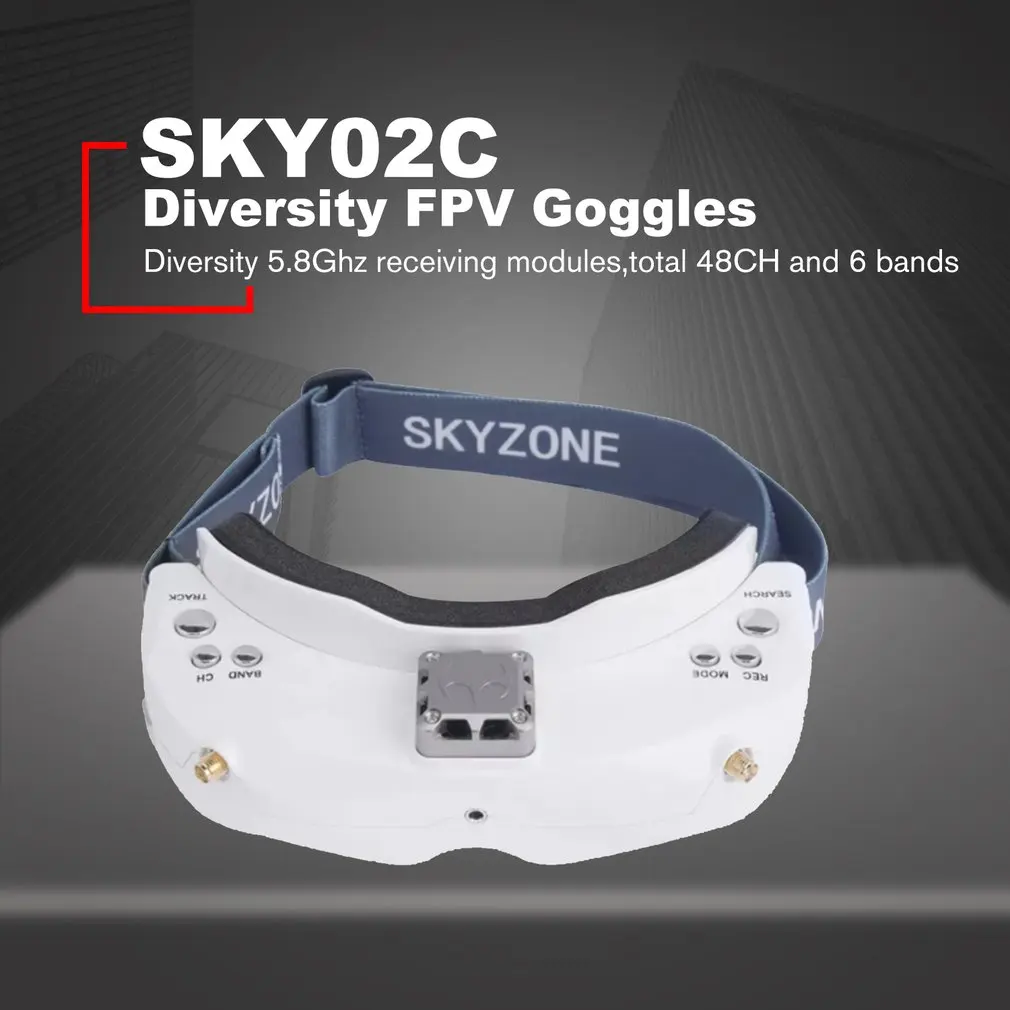 SKYZONE SKY03O 5,8 ГГц 48CH разнообразие FPV очки поддержка HDMI отслеживания головы с вентилятором DVR фронтальная камера для радиоуправляемого дрона