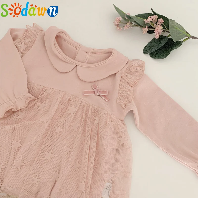 Sodawn/Новое милое платье для маленьких девочек осеннее Новогоднее праздничное платье принцессы для малышей Костюм для крещения на день рождения Одежда для младенцев