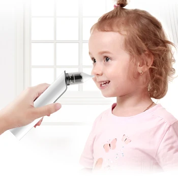 

Baby Things Silican Soft Head Baby Snot Sucker Nose Cleaner Adult Blackhead Remover Cleaner Newborn LED Electric Nasal Aspirator
